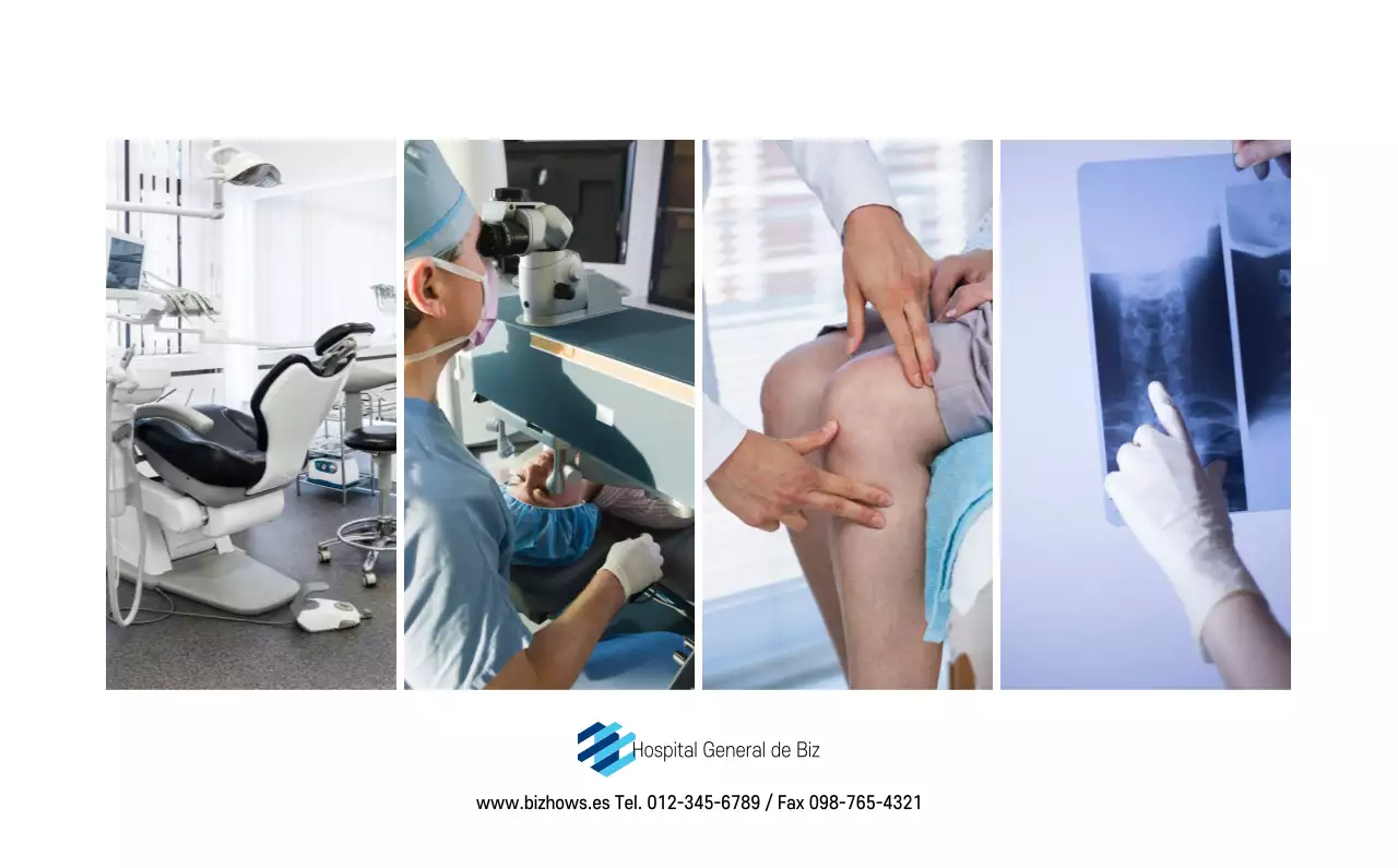 Calendario Promocional Hospital Navy White Simple