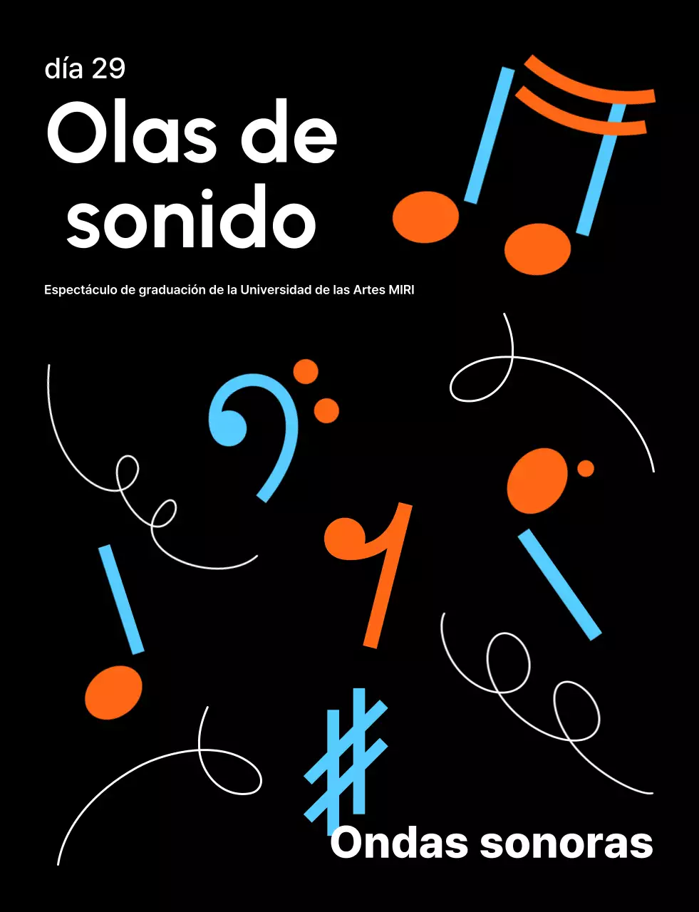 Ropa negra de interpretación de música moderna