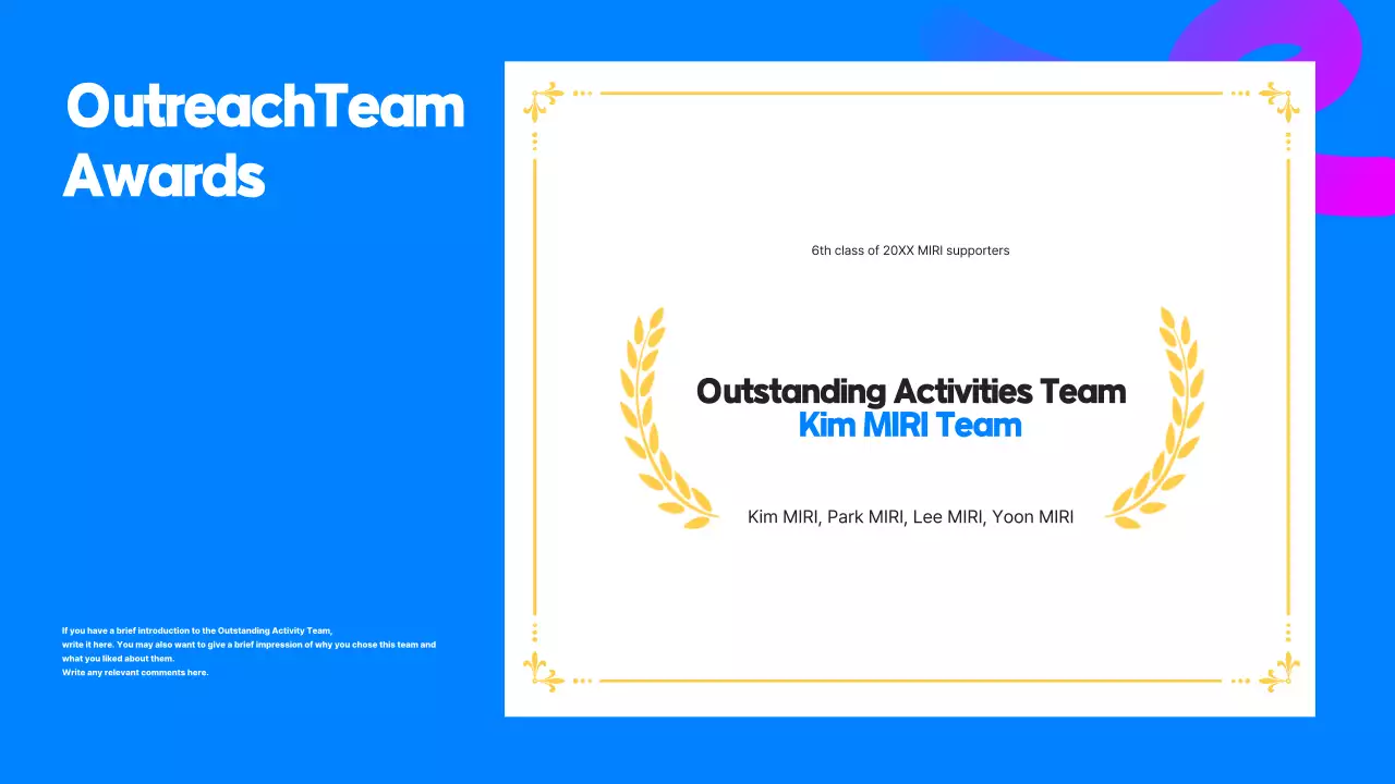 Blue Modern Activity Report Presentation