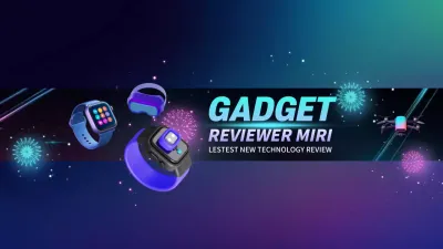 Blue Modern Gadget Promotion YouTube Thumbnail