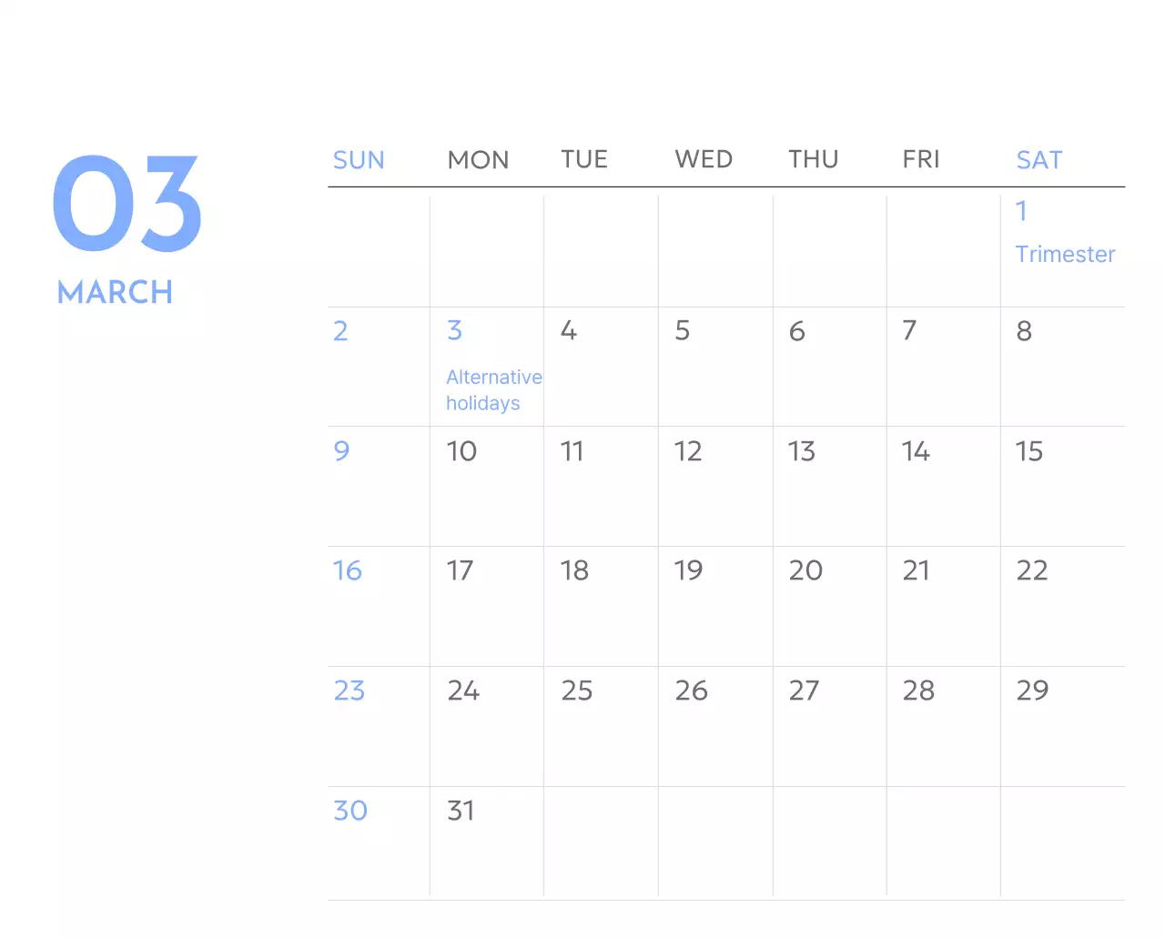 Kalender pelacak sasaran foto dengan percikan warna biru