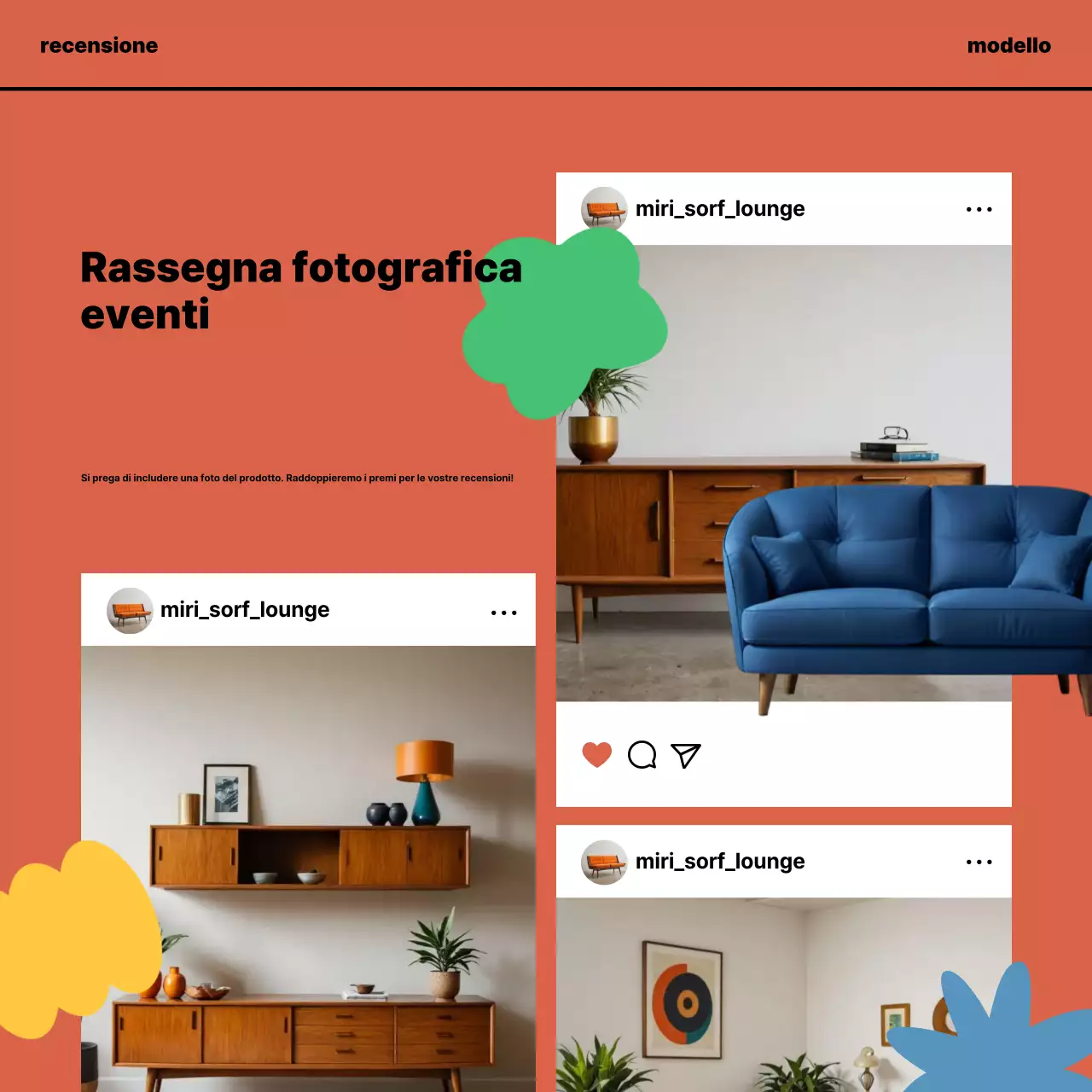 Recensione di mobili vintage astratti