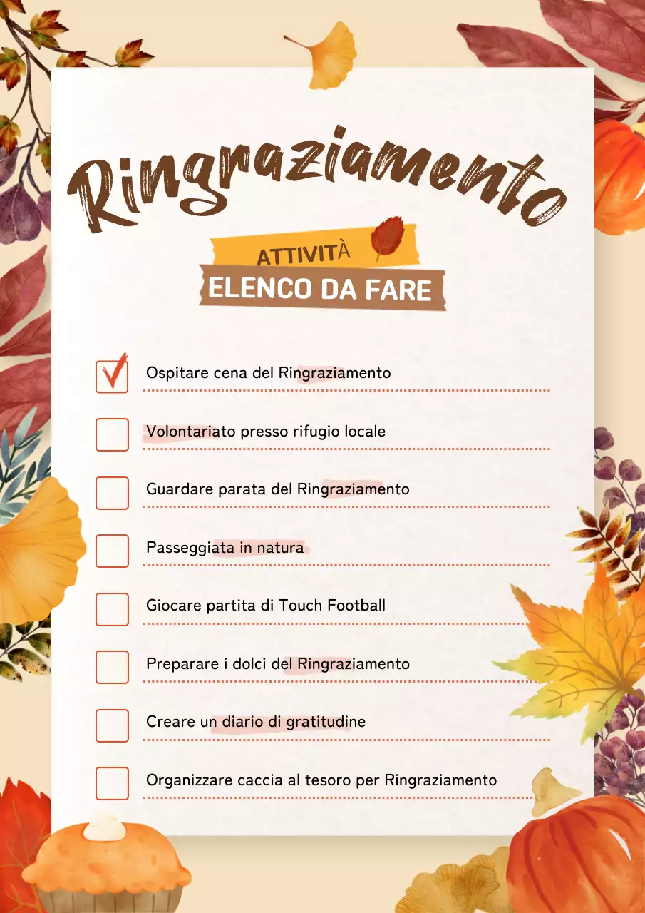 piano marrone semplice per l'elenco delle cose da fare