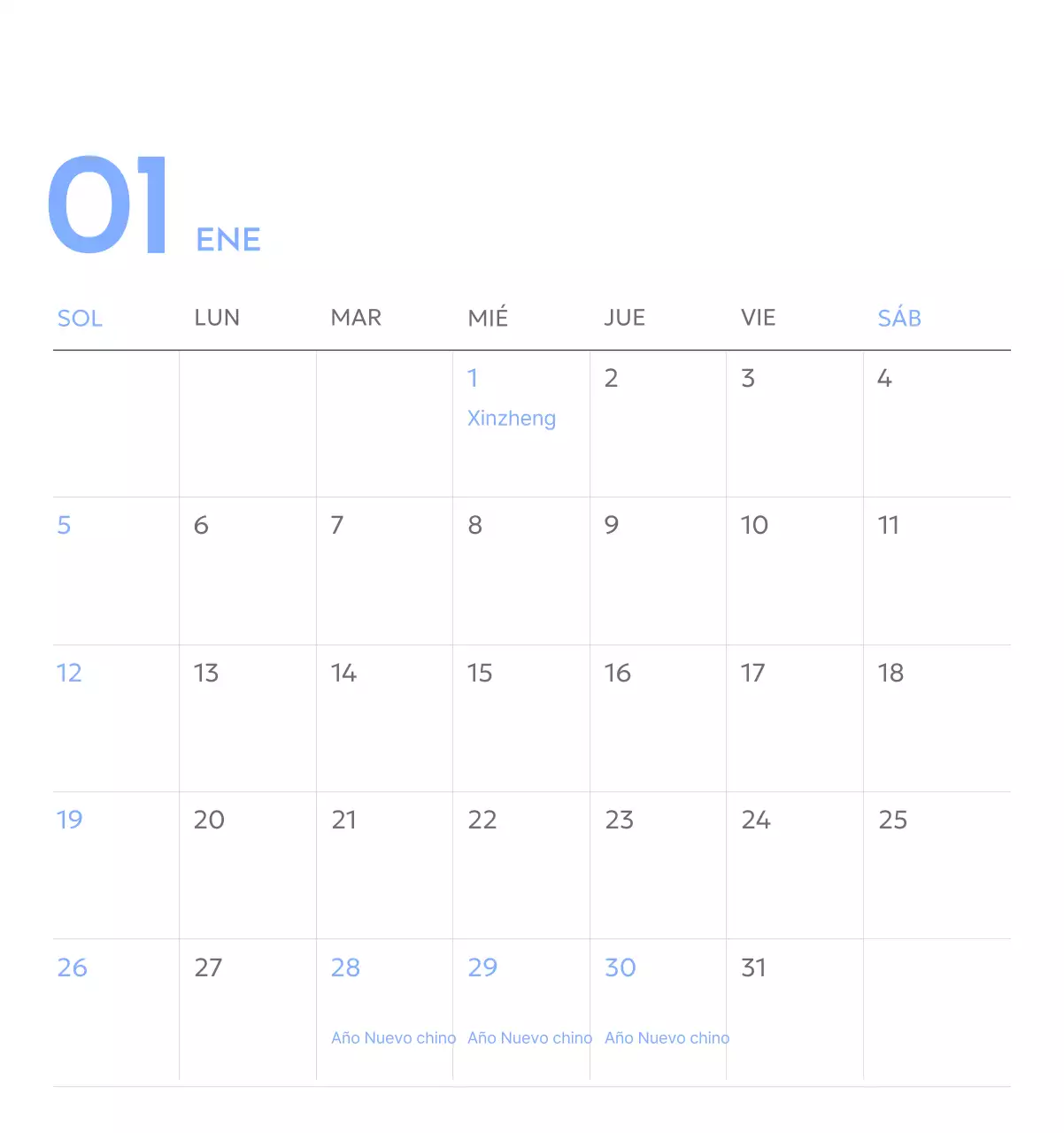 Calendario fotográfico de seguimiento de objetivos con un toque de azul