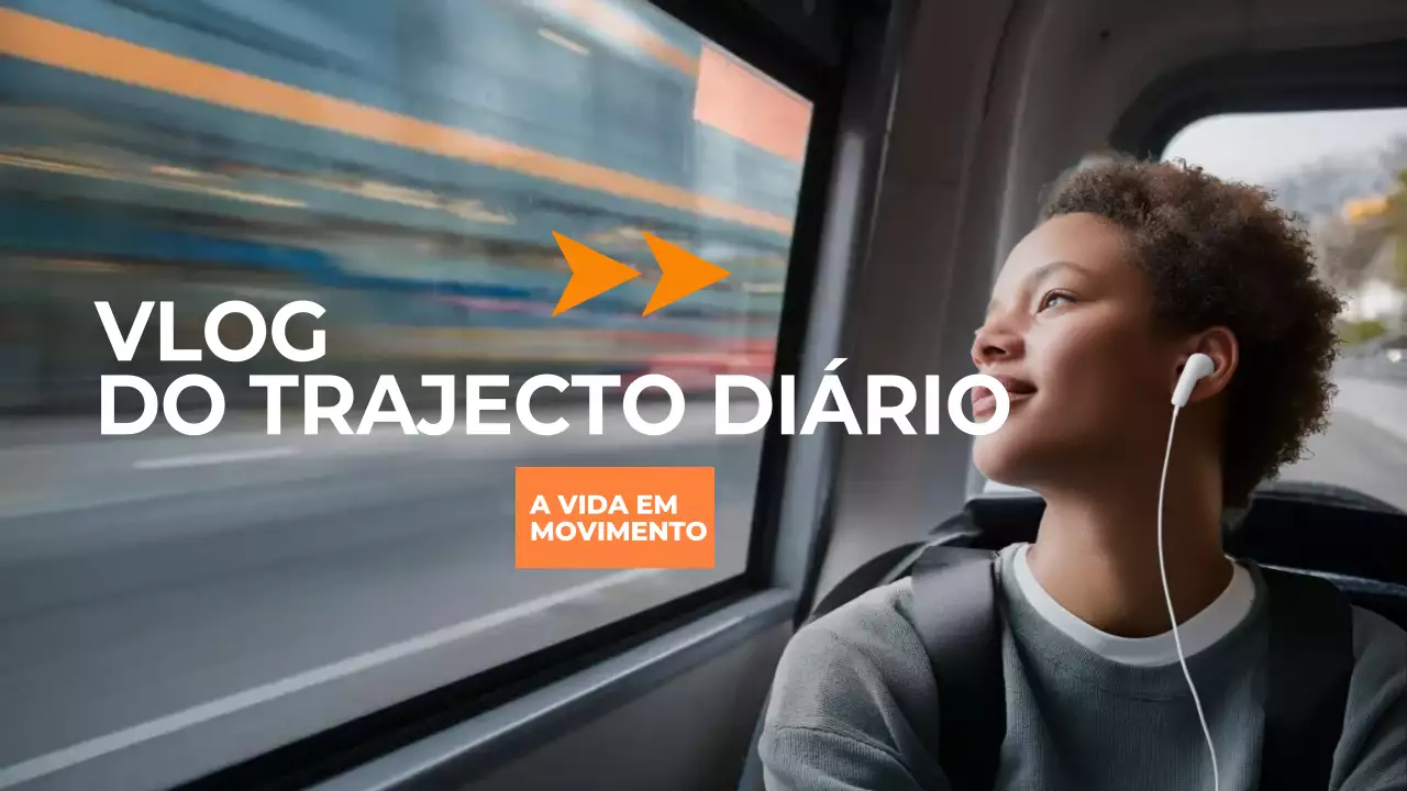 laranja cinzento moderno vlog de deslocações diárias estilo moderno