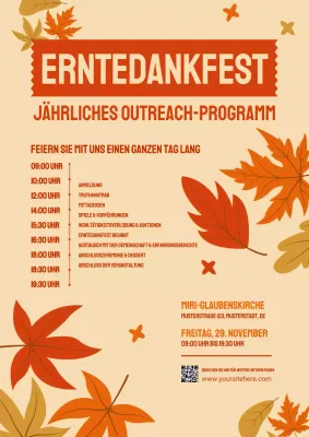 Warmes Thanksgiving-Poster