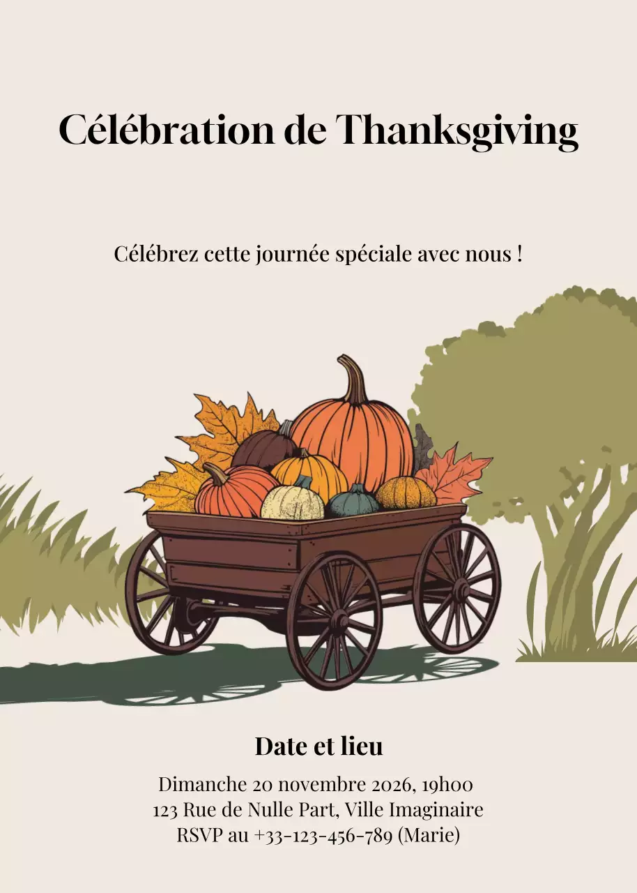 invitation à la célébration rustique beige