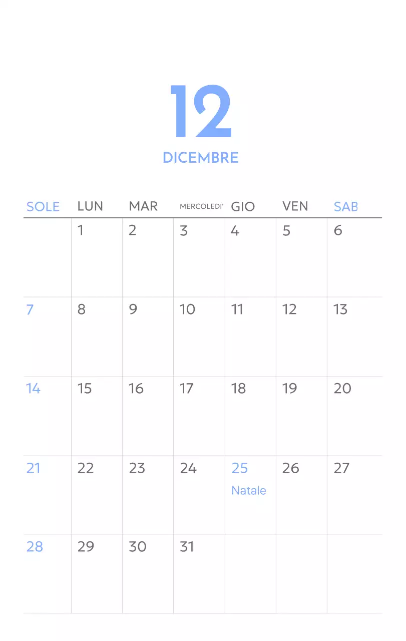 Calendario con foto tracciatore di obiettivi con un tocco di blu