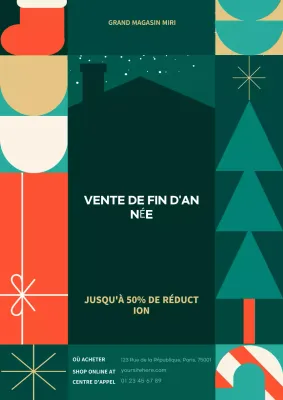 annonce de vente moderne verte