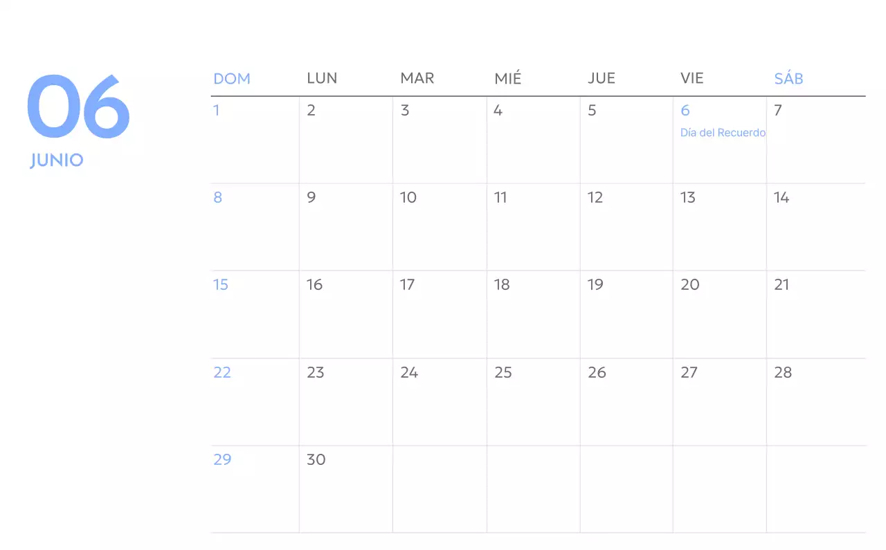 Calendario fotográfico de seguimiento de objetivos con un toque de azul