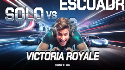 Anuncio de juego moderno azul