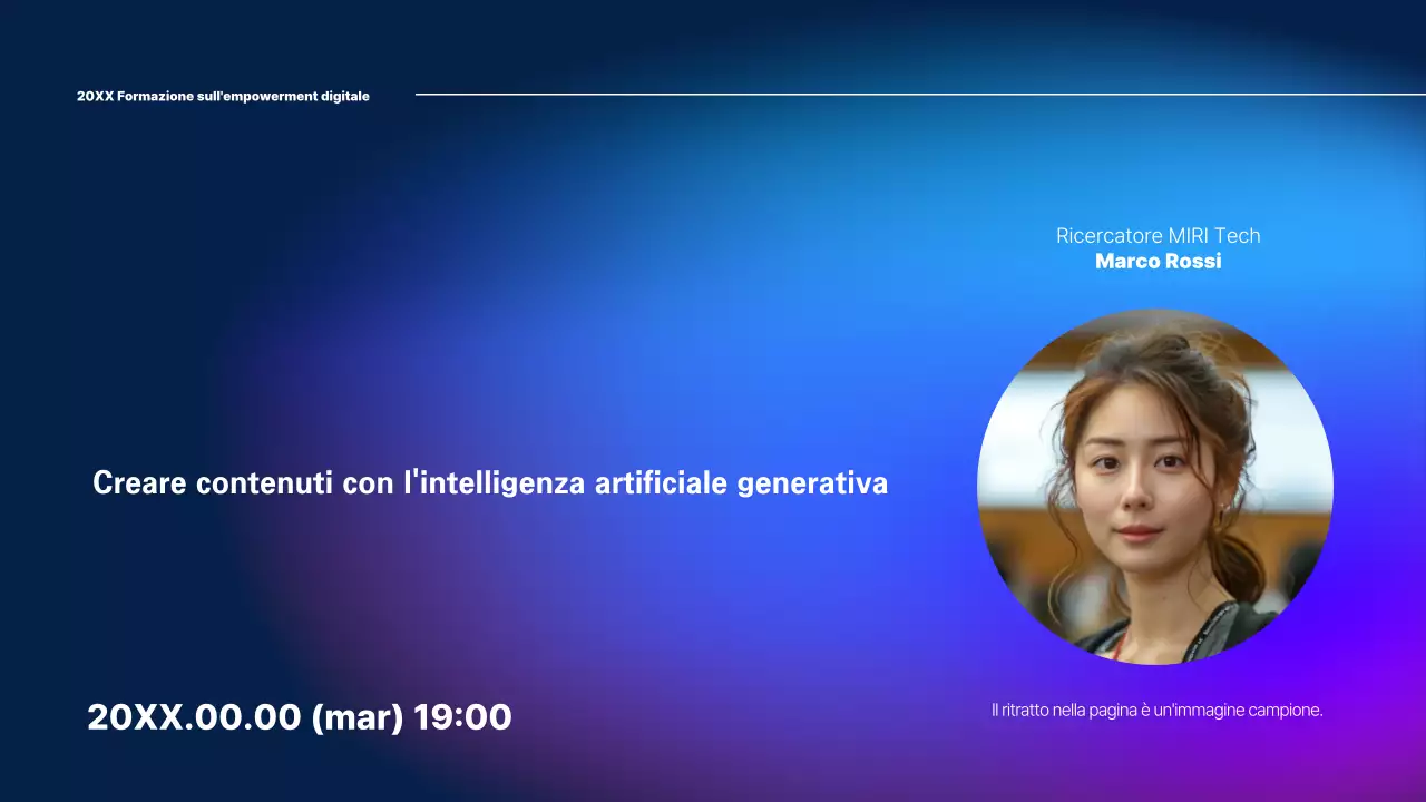 Formazione AI blu moderna