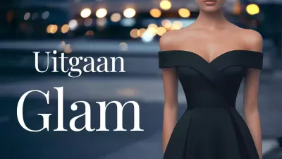 Zwarte elegante mode-advertentie