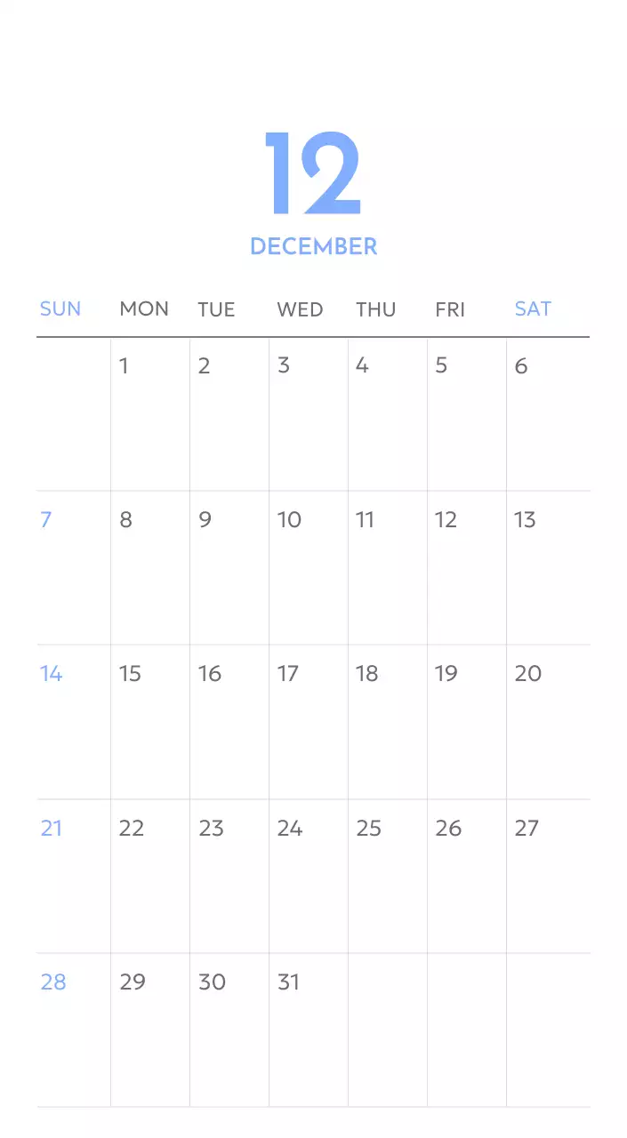 青色が映えるフォトゴールトラッカーカレンダー