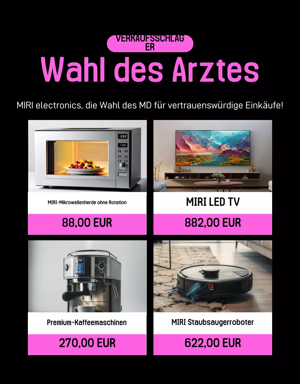 Kitschige Black Friday-Ausverkaufsanzeige in Schwarz und Pink