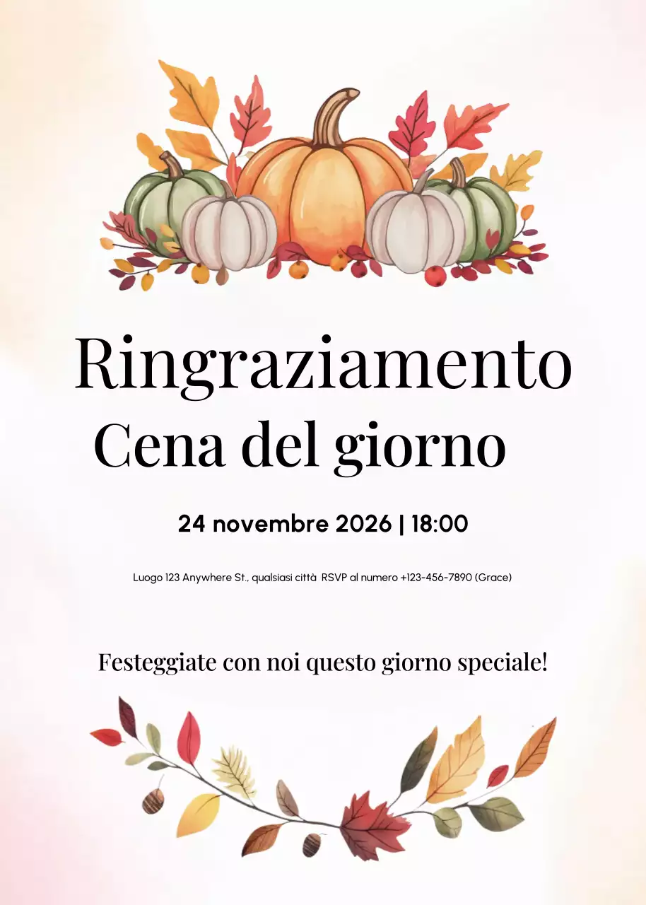 invito a cena rustico beige
