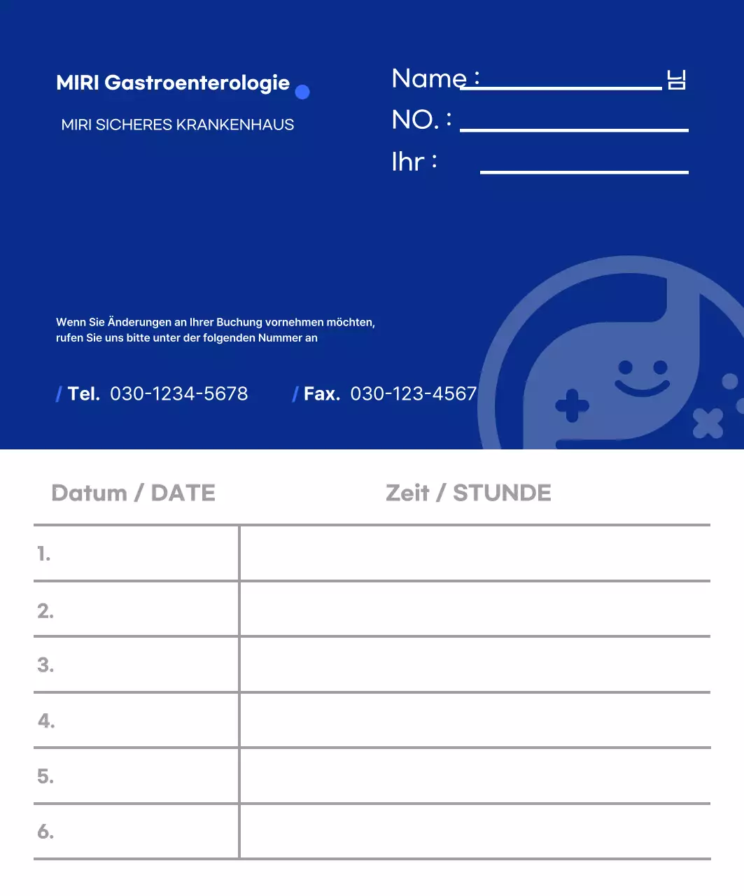 Blue Simple Krankenhausführer