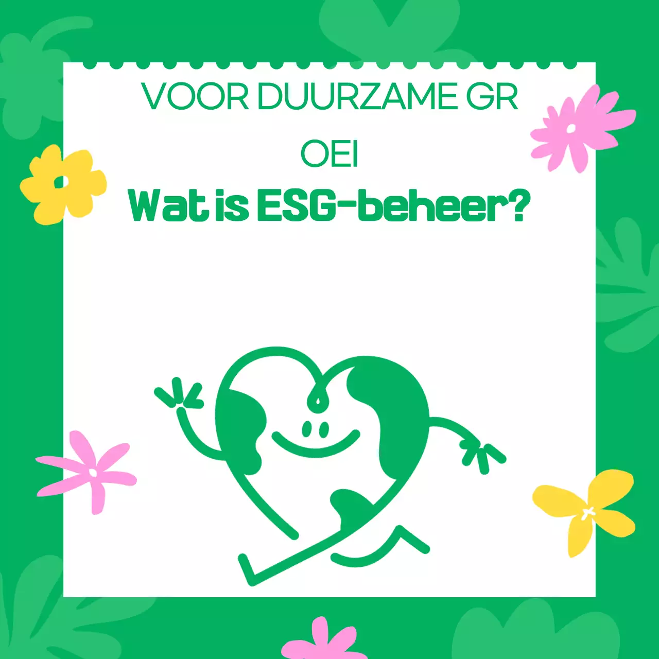 Groene eenvoudige milieucampagne