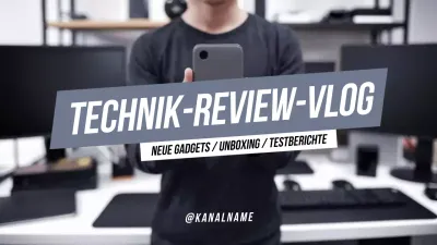 grau technik rückblick vlog moderner stil