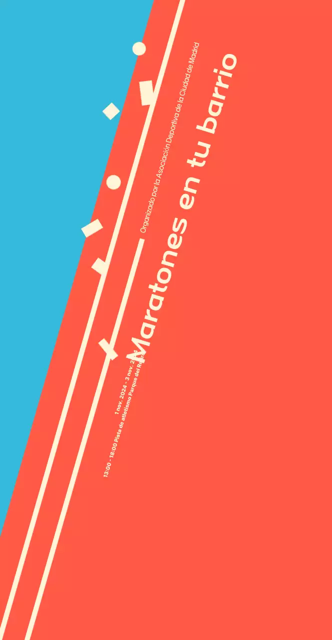 Maratón naranja brillante