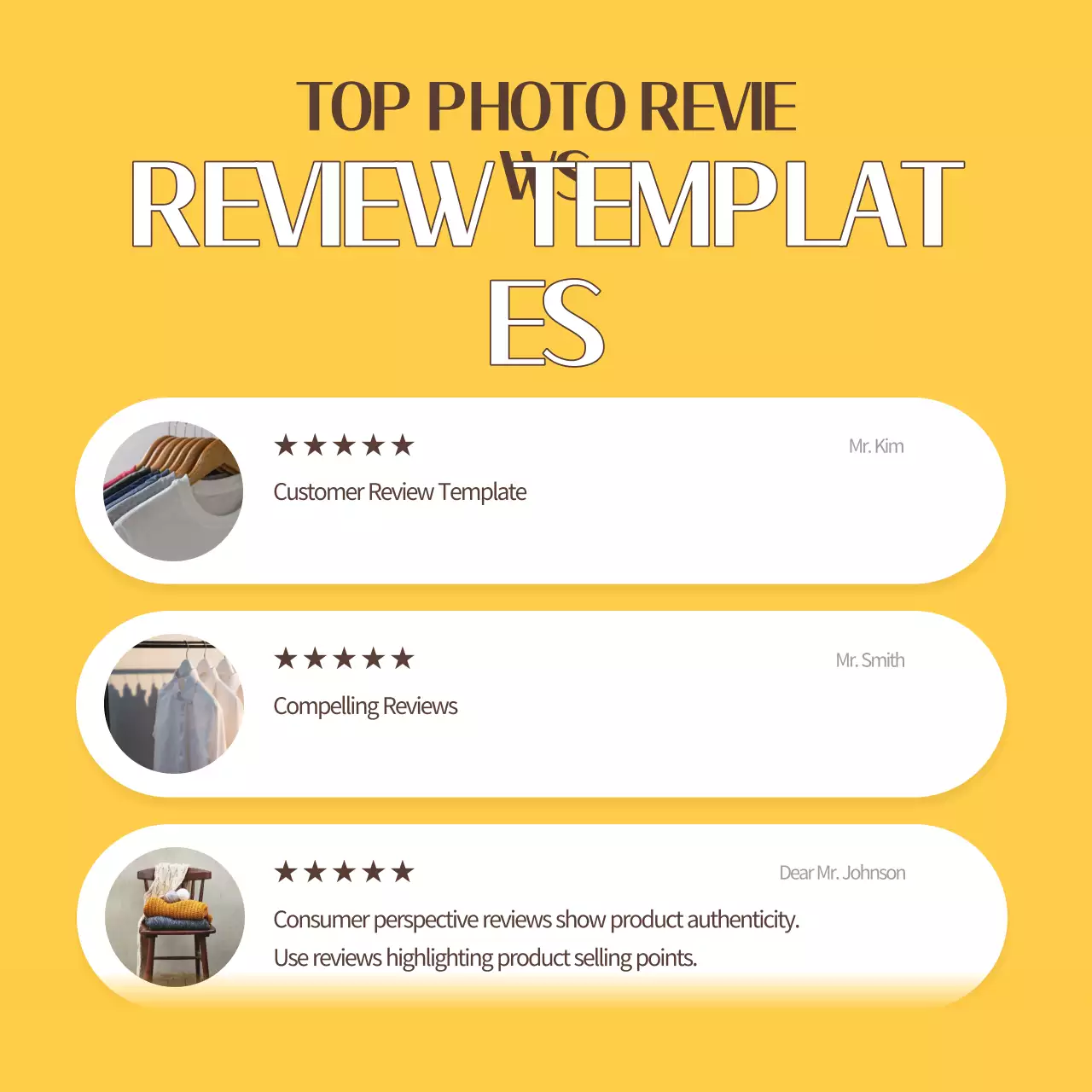 Yellow Modern Customer Reviews Promotion Instagram Carousel