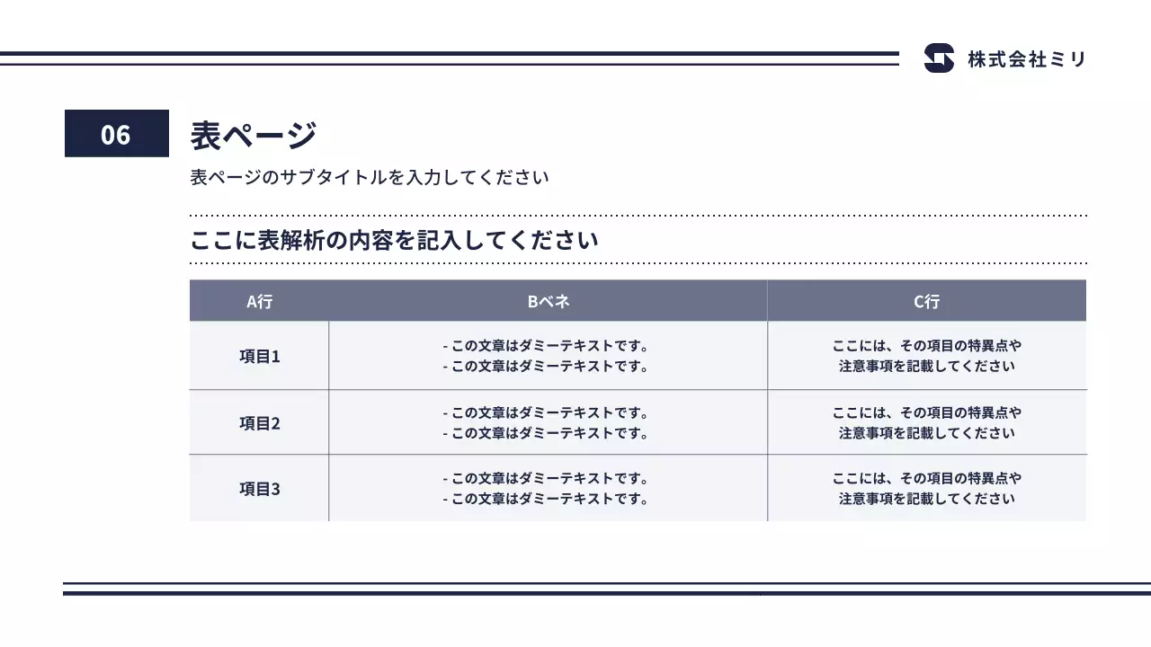 青 シンプル ビジネス 報告書 プレゼンテーション