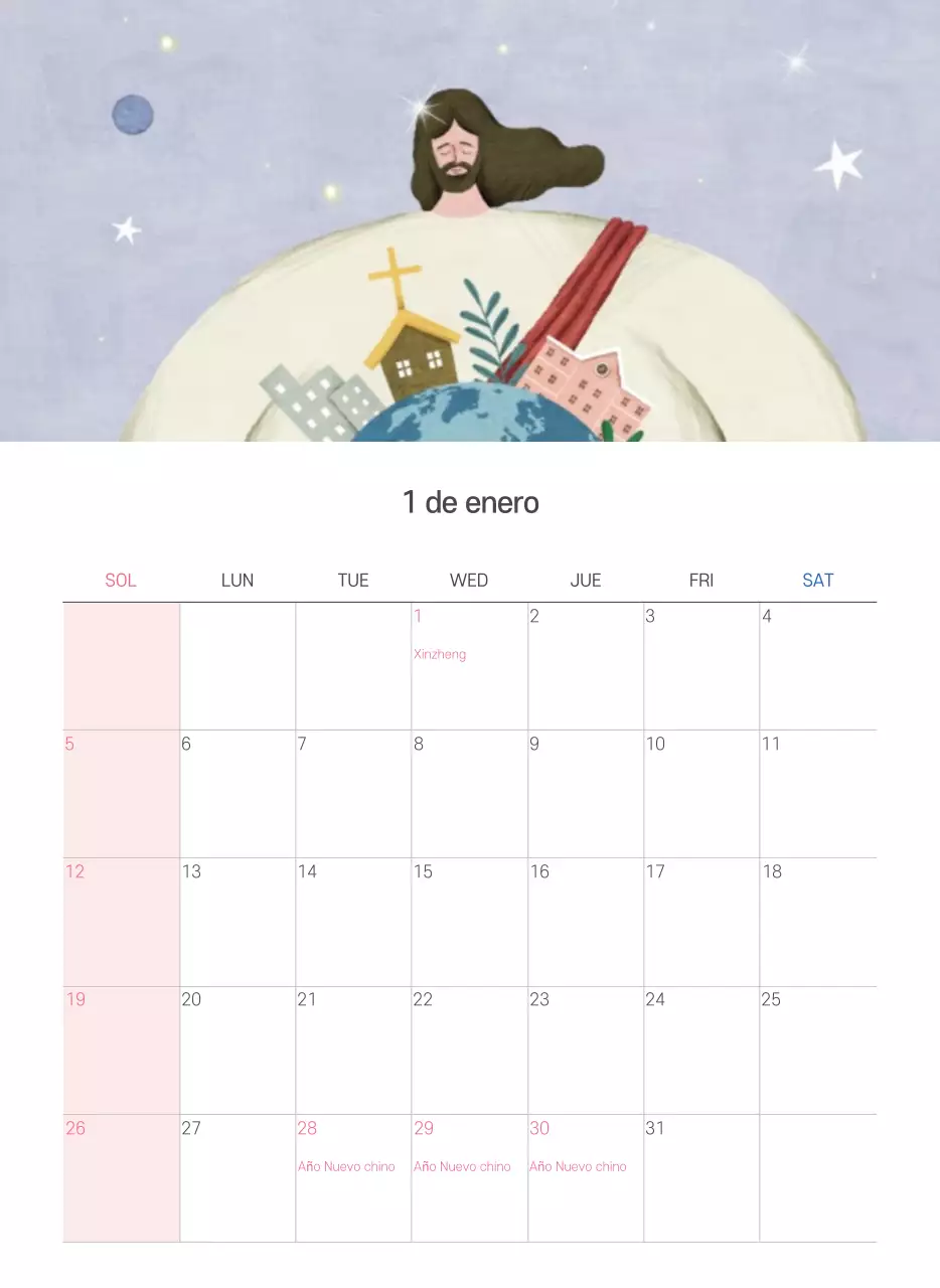 Pastel limpio ilustración iglesia