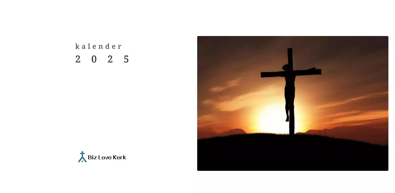 Een fotografische conceptkalender met kerken in landschapsschilderijen