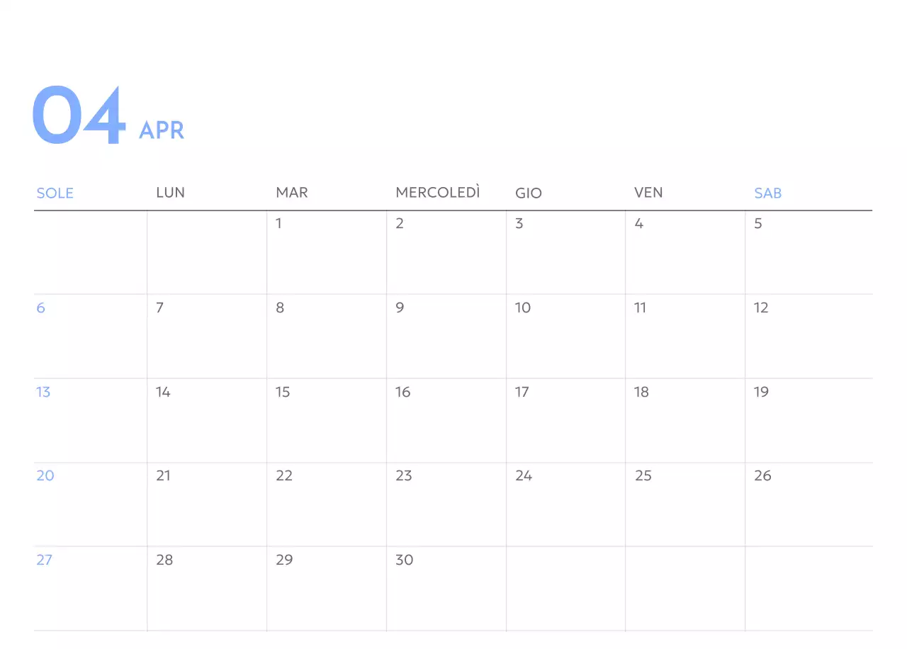 Calendario con foto tracciatore di obiettivi con un tocco di blu