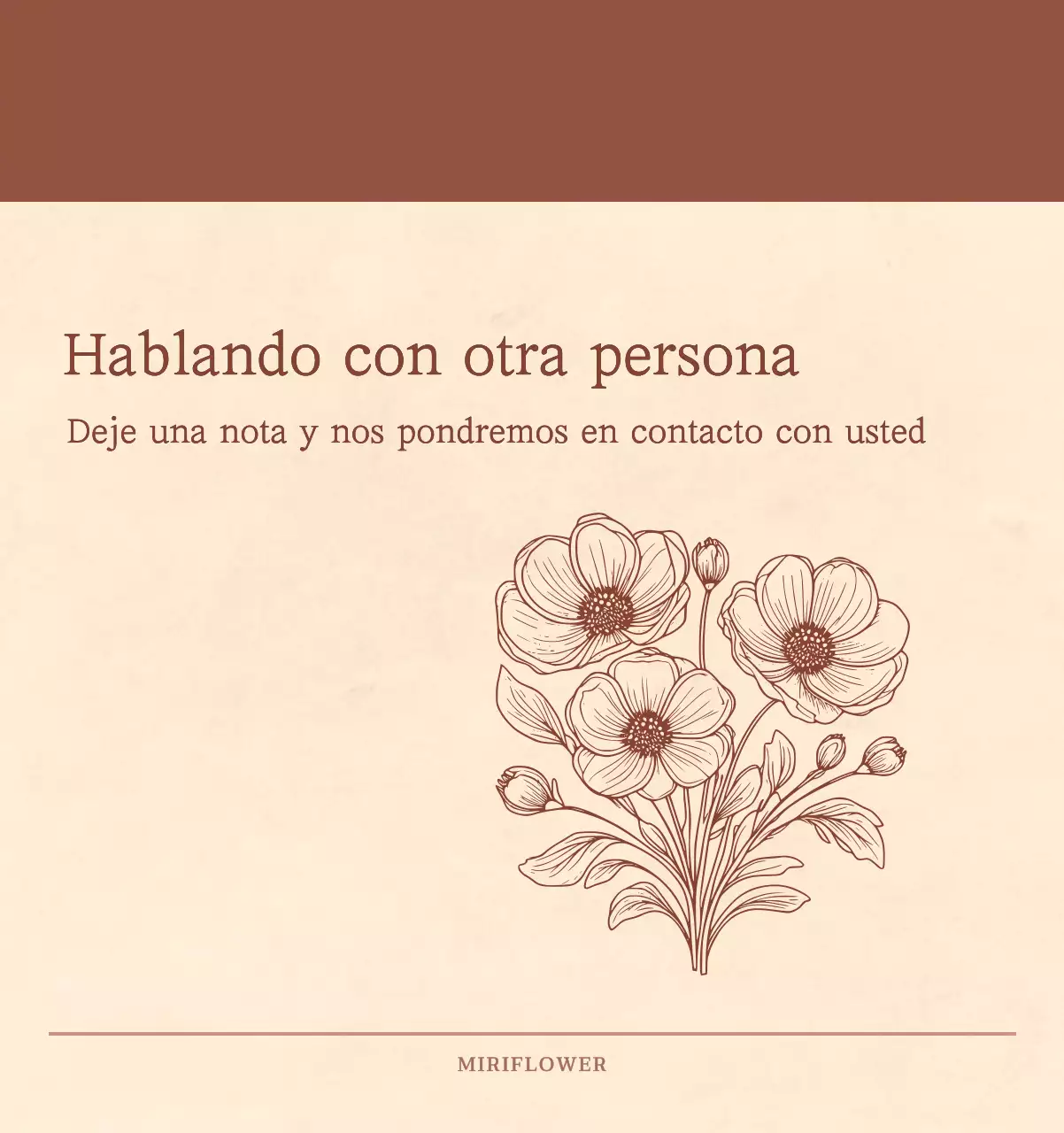 Un calendario sentimental de floristería en papel de lana marrón claro y marrón concepto