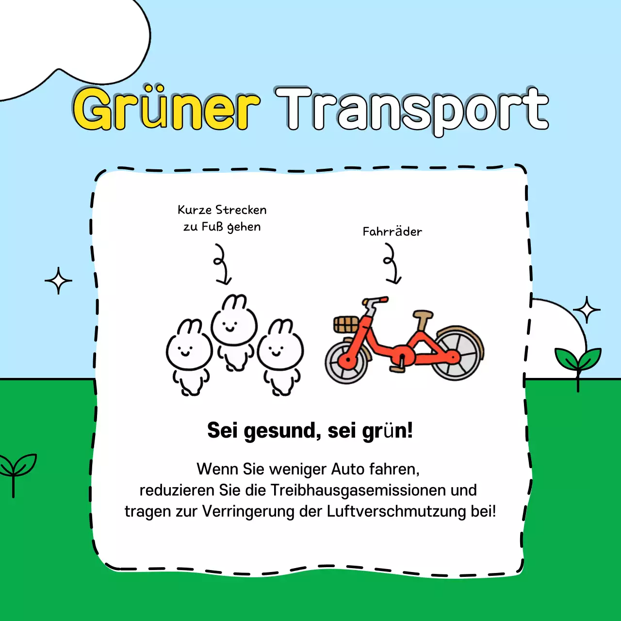 Förderung der grünen und hellblauen grünen Lebensherausforderung