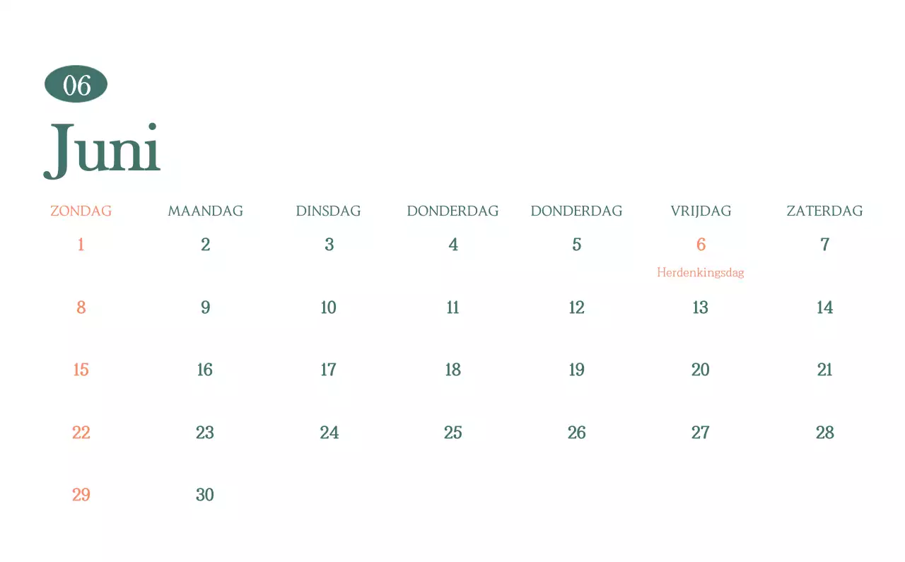 Een moderne cafékalender met aanbevelingen voor de drank van de maand