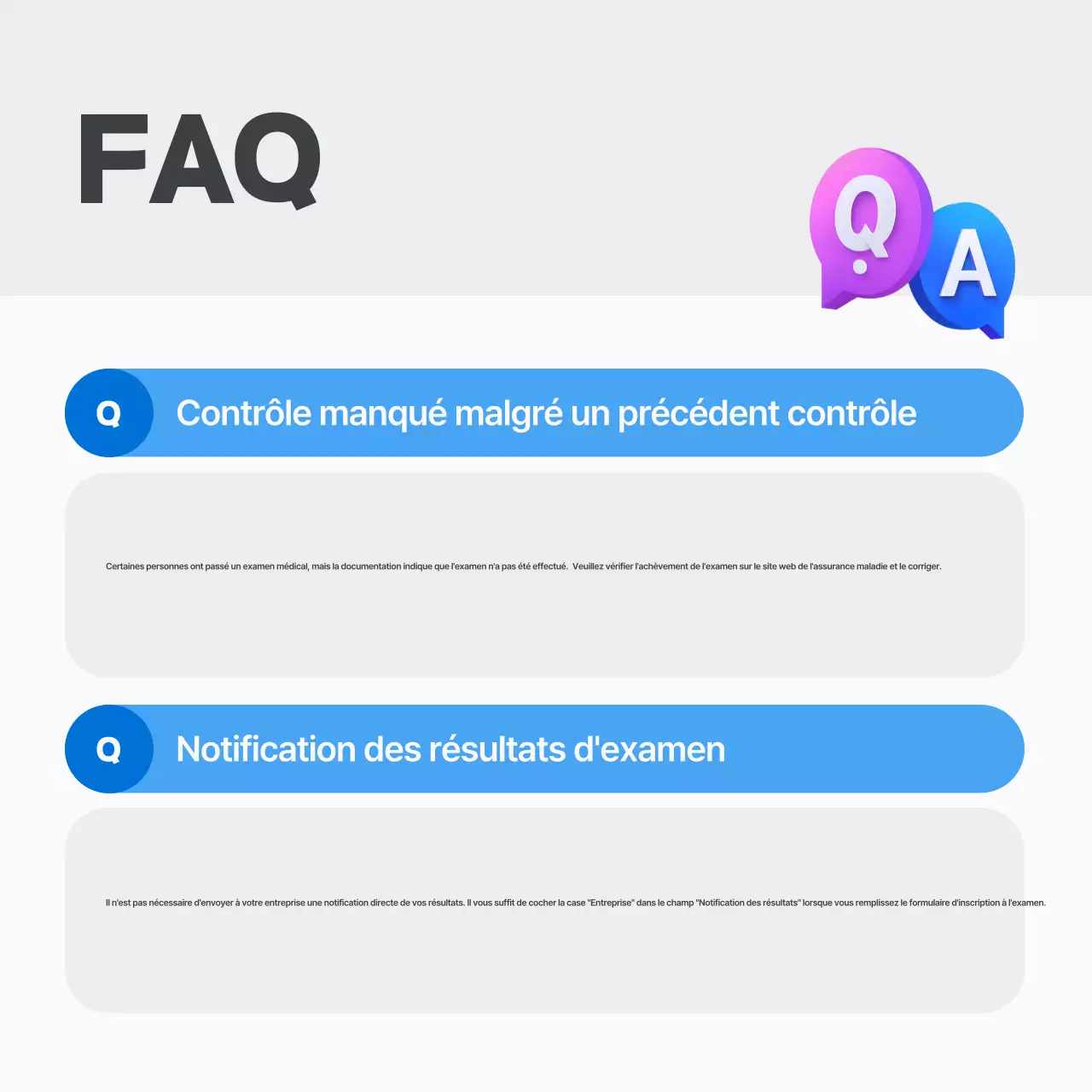 Un certificat de bonne santé bleu