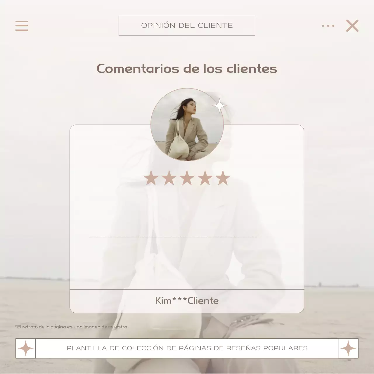 Promover Beige Plantilla de revisión moderna