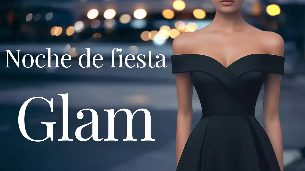 Anuncio de moda elegante negro