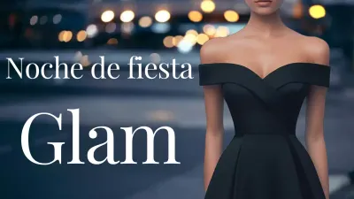 Anuncio de moda elegante negro