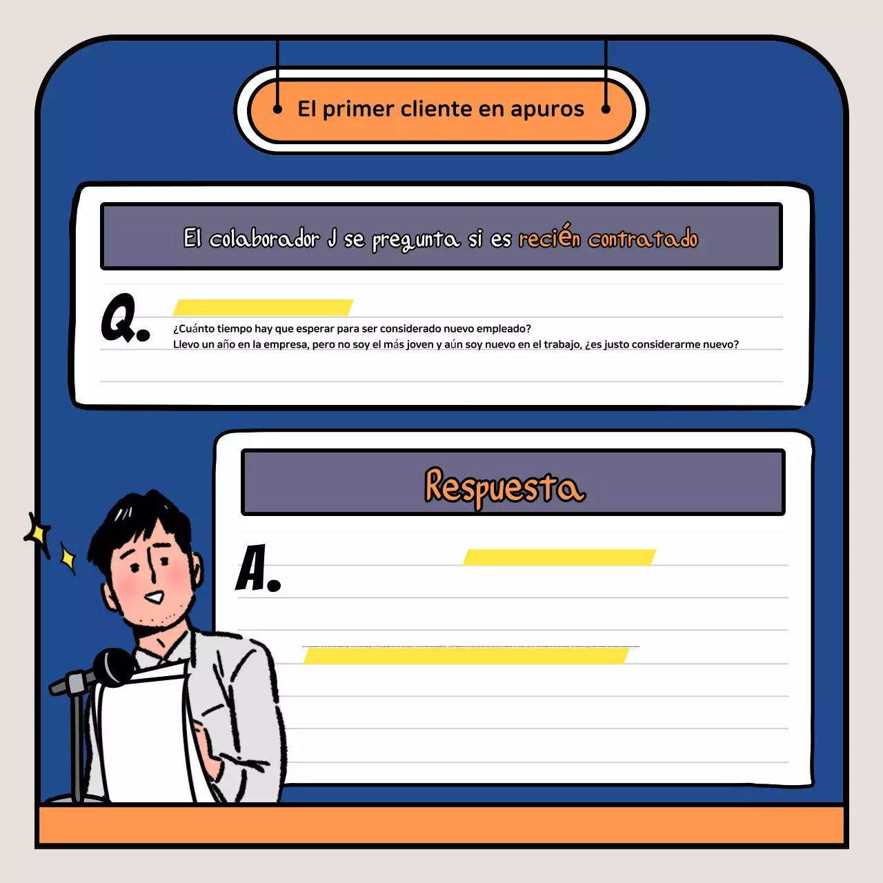 Anuncio de dibujos animados de Orange Pop