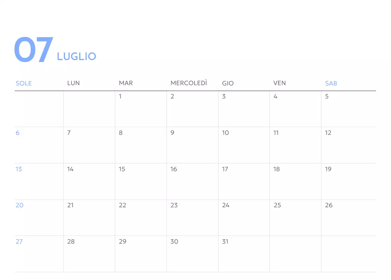 Calendario con foto tracciatore di obiettivi con un tocco di blu