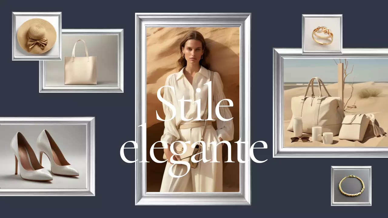 Pubblicità di moda elegante grigia