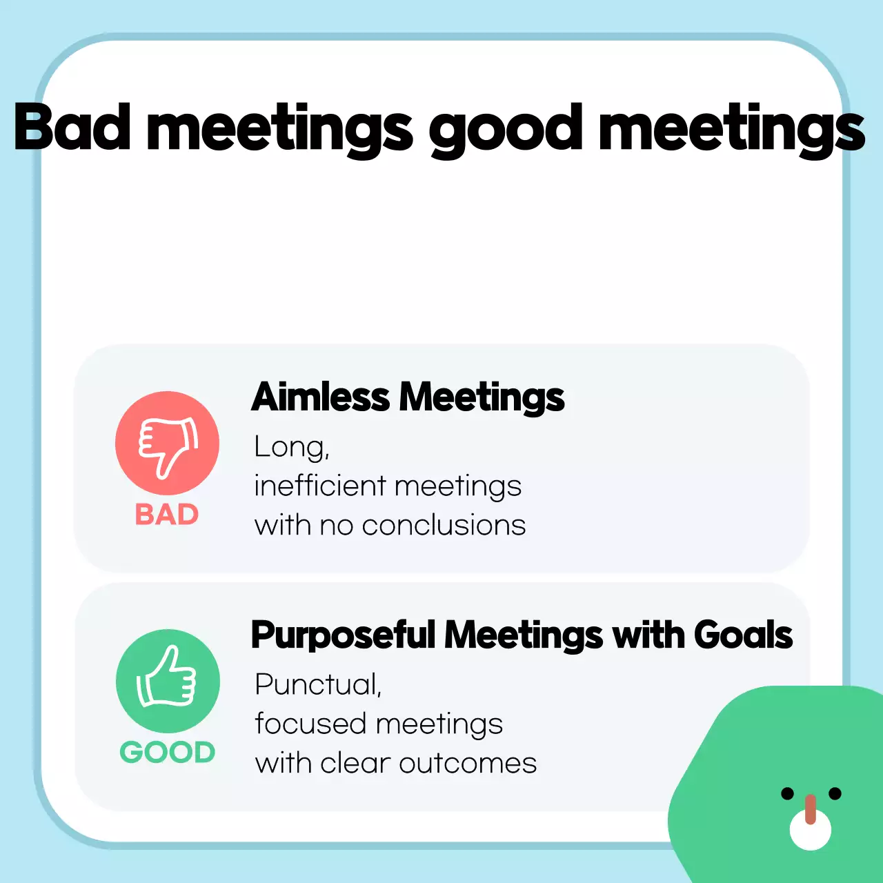 Green Simple Meeting Guide Instagram Carousel