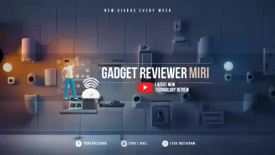 Blue Modern Technology Promotion YouTube Thumbnail