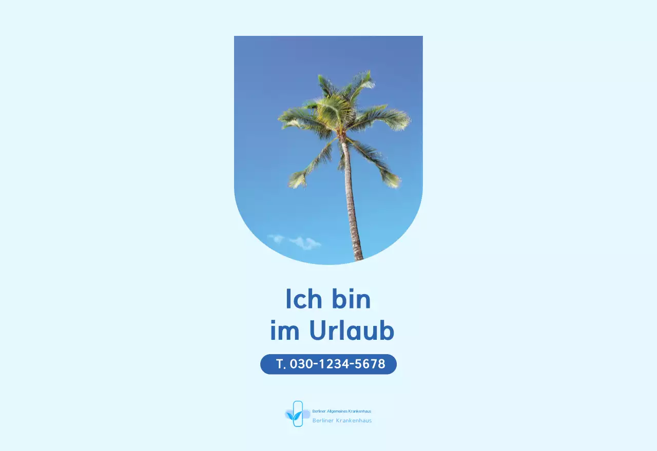 Blauer moderner Krankenhauskalender