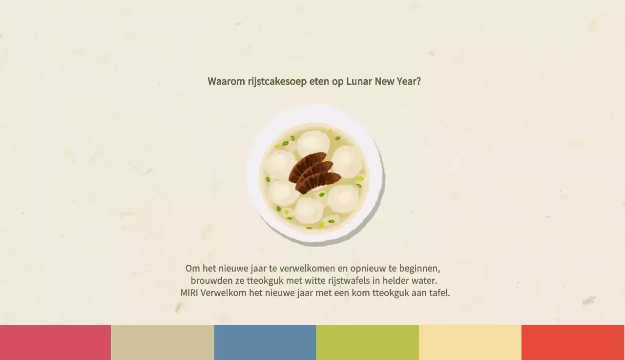 Beige Traditionele Eetkalender