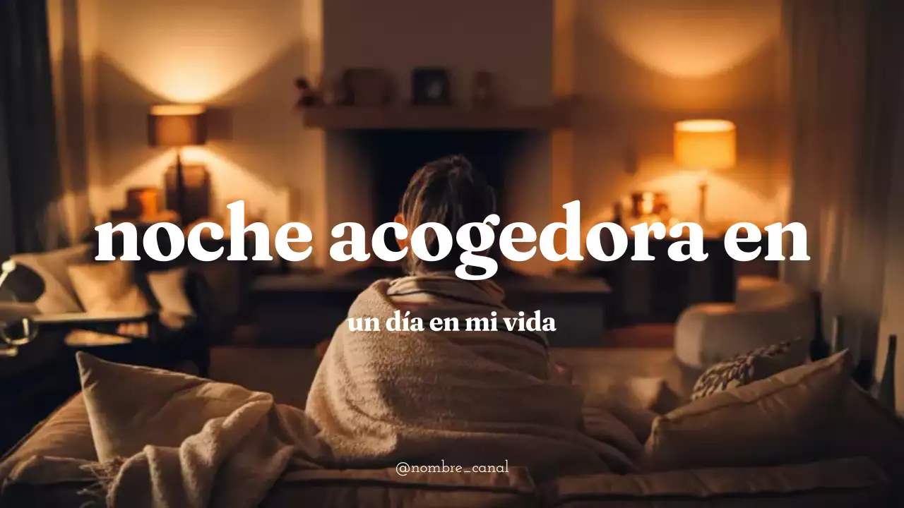 naranja marron noche acogedora en vlog estilo moderno