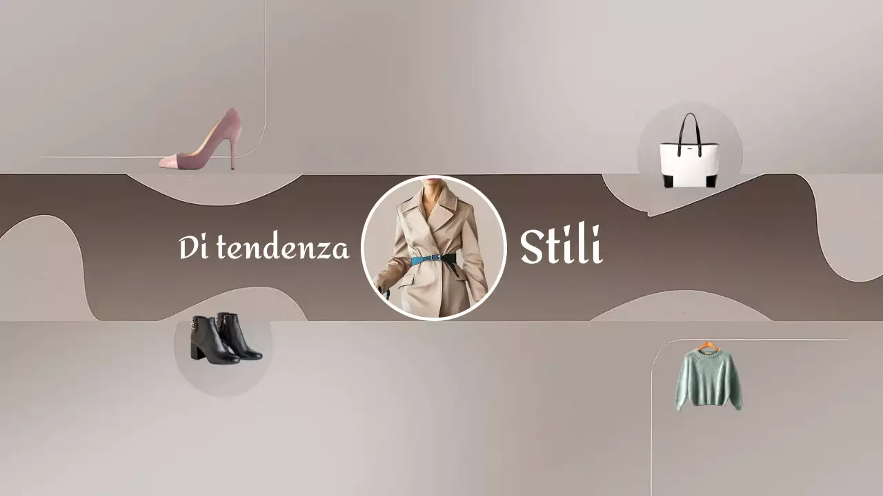 Pubblicità di moda trendy in beige