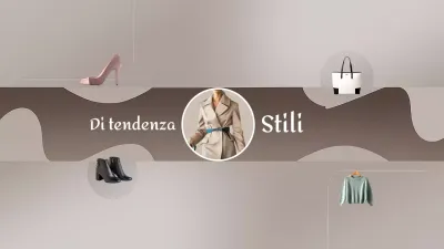 Pubblicità di moda trendy in beige