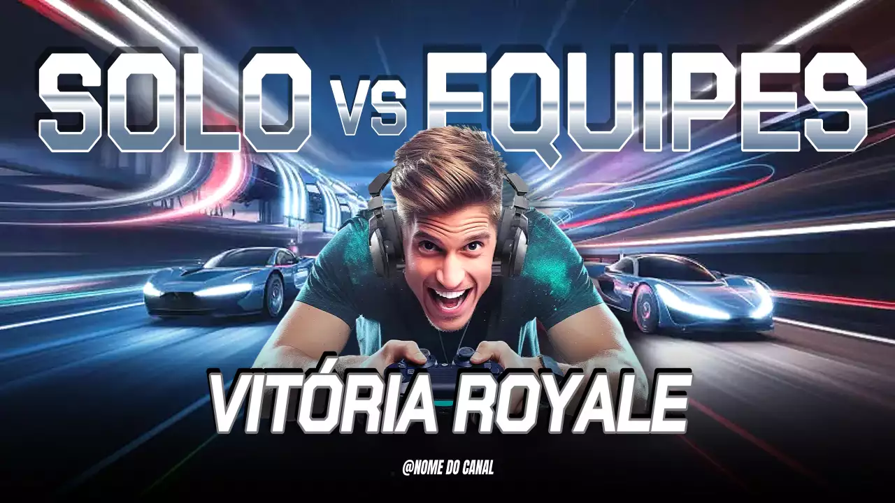 Anúncio de jogos modernos azul