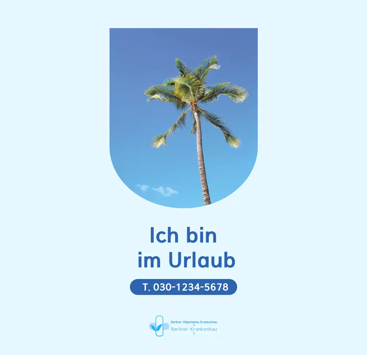 Blauer moderner Krankenhauskalender