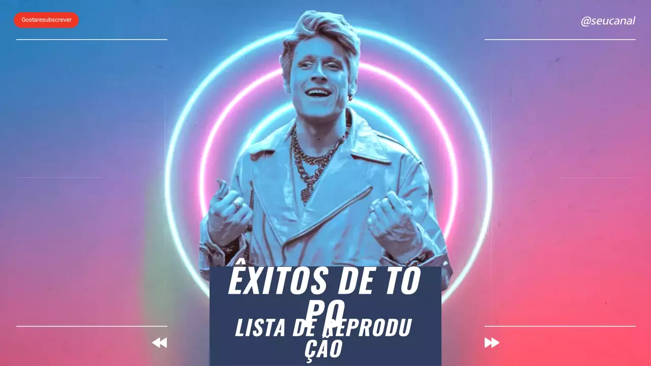lista de reprodução de música retro neon