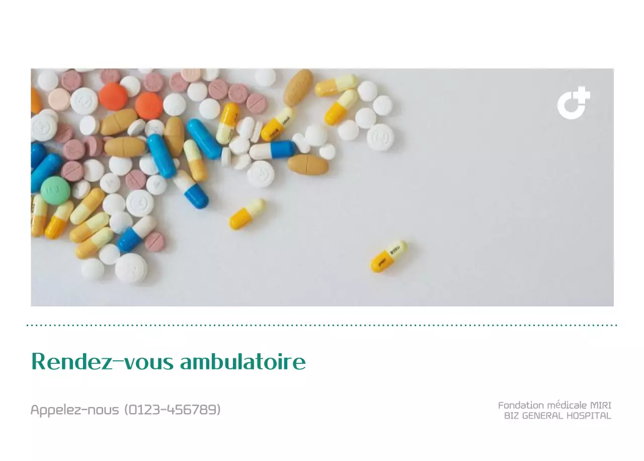 Calendrier hospitalier dans un cadre photo vert